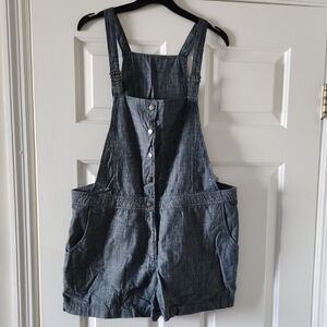French Connection Chambray Short Overalls